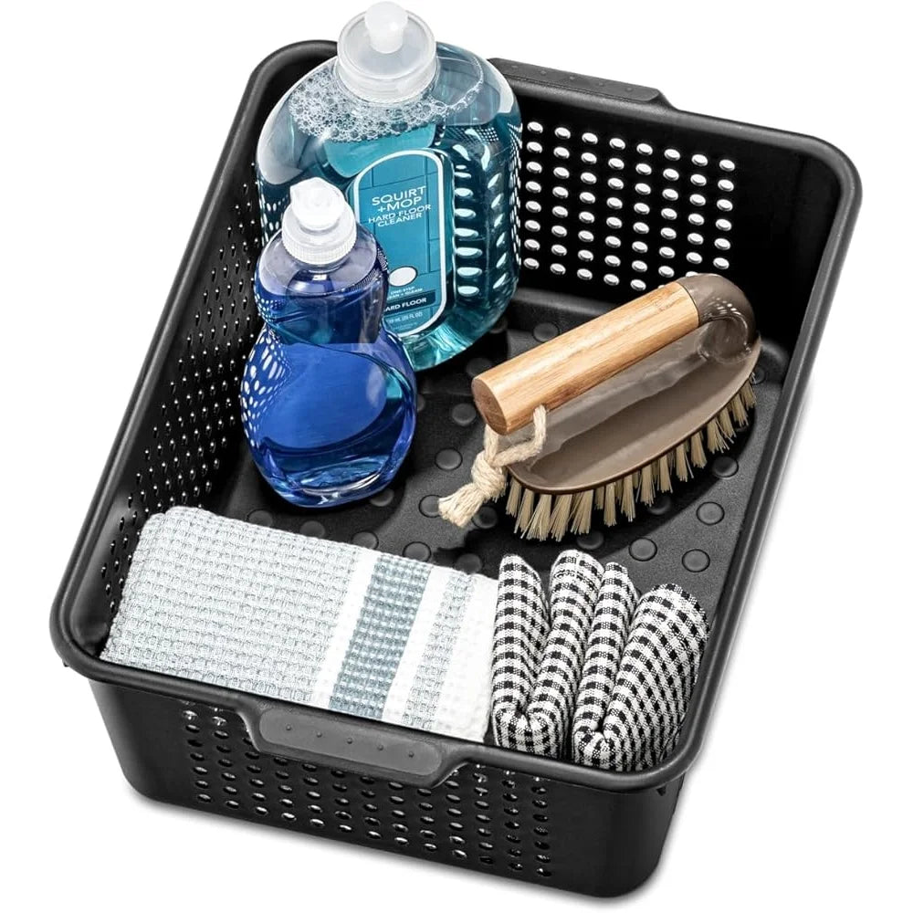 Multipurpose Storage Basket Featuring Ergonomic Handles