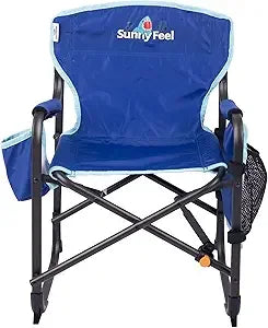 Camping Directors Chair, Heavy Duty,Oversized Portable Folding Chair with Side Table, Pocket for Beach, Fishing,Trip,Picnic,Law