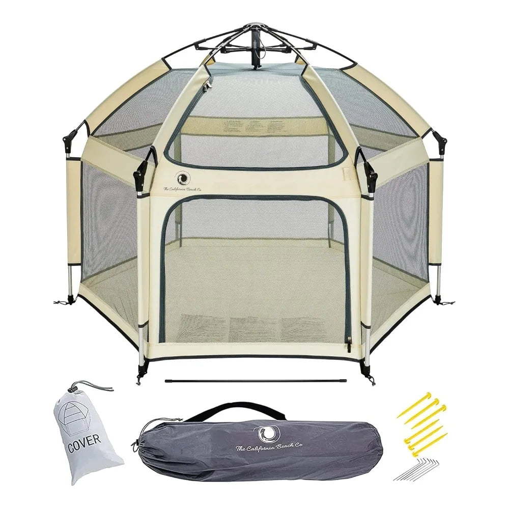 Indoor Outdoor Baby Playpen Foldable Tent With Canopy