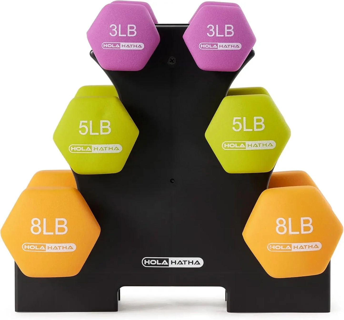 Neoprene Dumbbell Set With Rack For Home Strength Training
