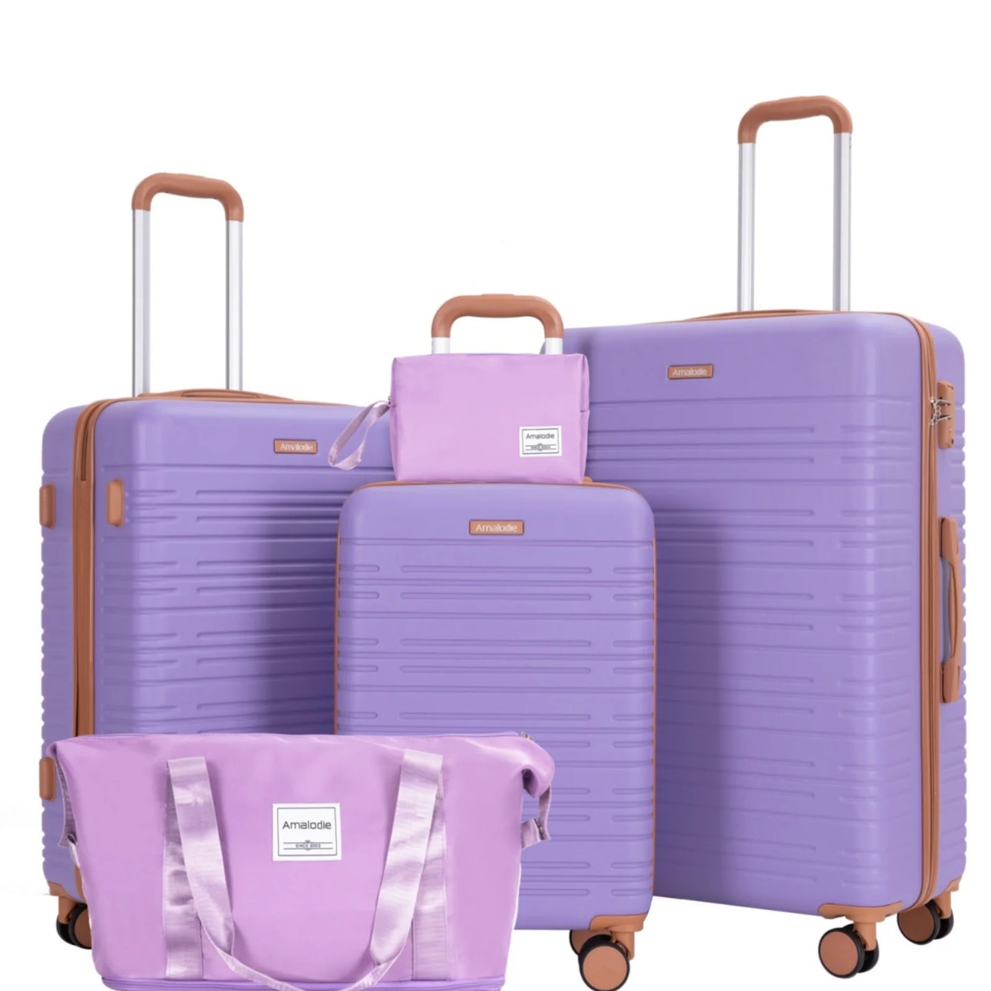 Amalodie 5 Piece Hardshell Luggage Set With TSA Lock