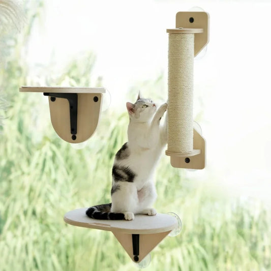 Mewoofun Cat Window Perch Hammock With Climbing Steps Indoor