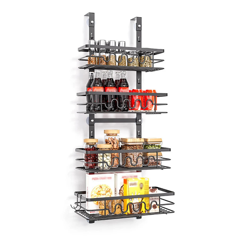HobbyLane Five Tier Over The Door Pantry Organizer Metal Shelves