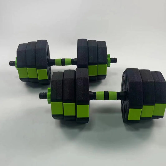 Adjustable Weight Dumbbell Set 44 Pounds 4 in 1 Dumbbells Set Barbell Kettlebells Push Up Stand for Home Gym Fitness Exercise Equipment