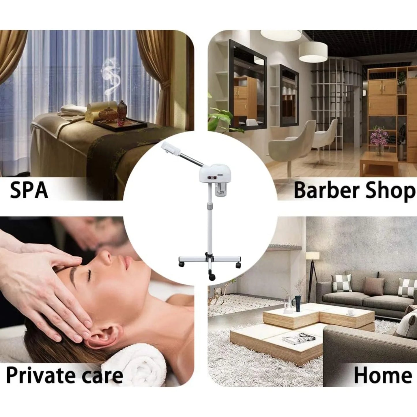 Professional Facial Steamer for Beauty Salon and Home with 360 Degree Rotating Nozzle for Skin Cleansing and Pore Unclogging