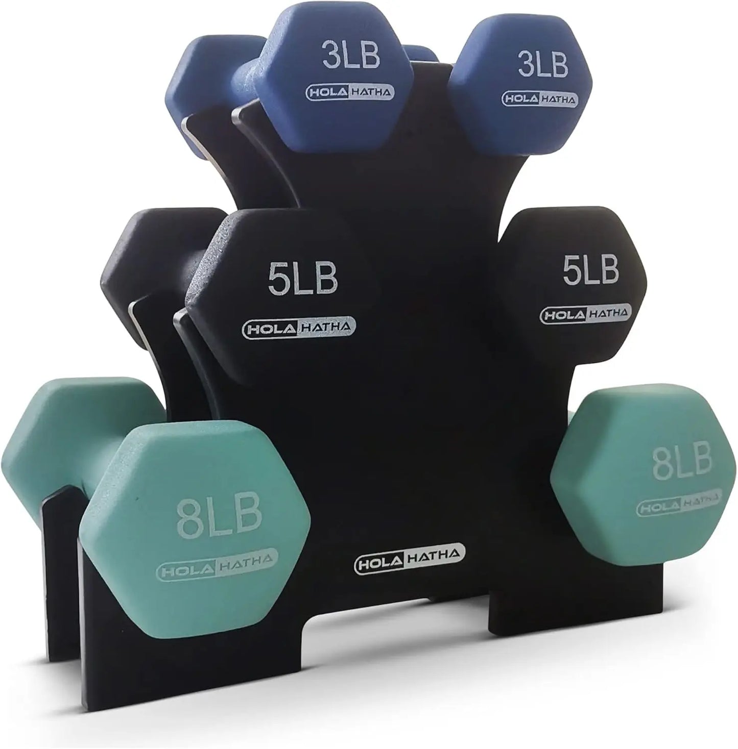 Neoprene Dumbbell Set With Rack For Home Strength Training