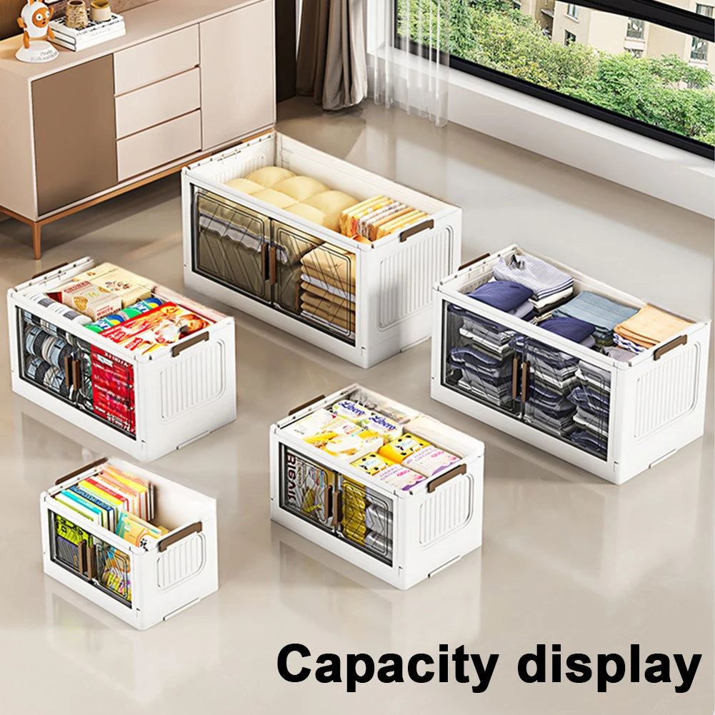 4 Tier Stackable Storage Bins with Lids and Wheels for Home
