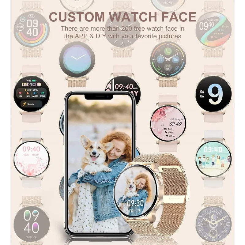 Smart Watch For Women With Call Function Fitness Tracker For Android And iOS Waterproof Smartwatch With 1.32 Inch HD Display