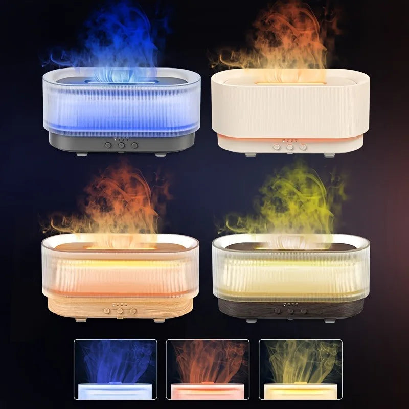 Sejoy 300ml Humidifier for Office and Home Flame Aromatherapy Ultrasonic Essential Oil Diffuser