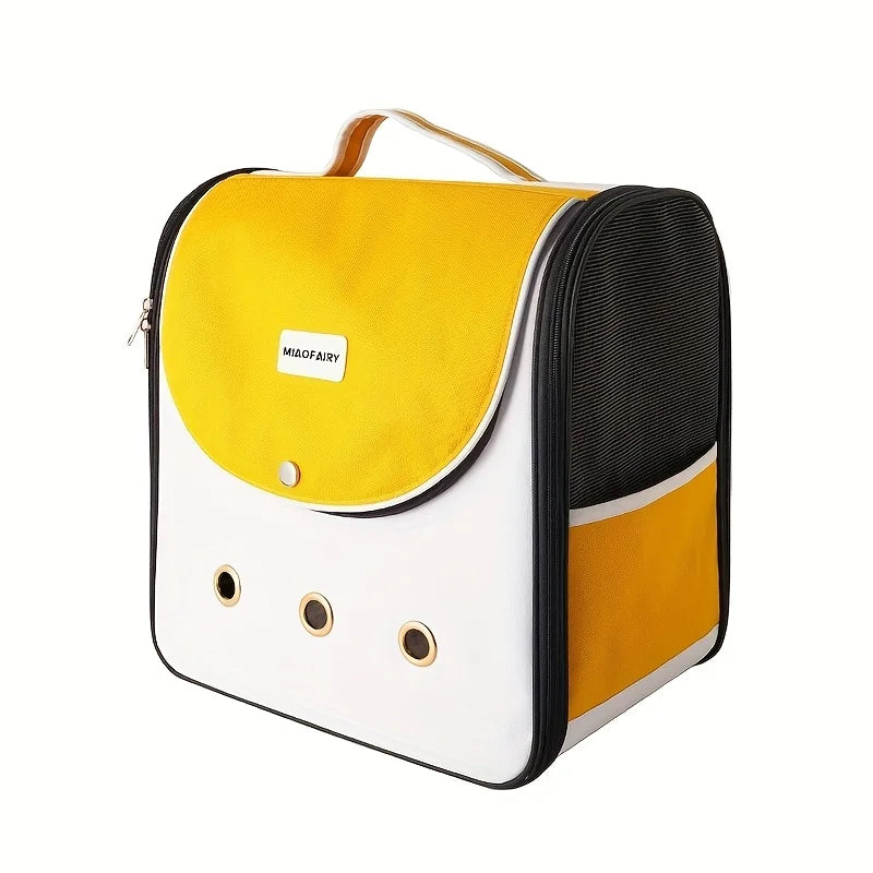 Portable Cat Carrier Backpack Large Capacity Breathable Foldable Travel Bag