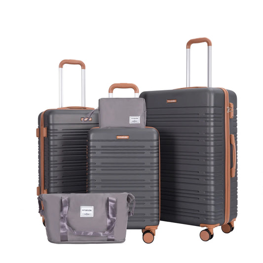Amalodie 5 Piece Hardshell Luggage Set With TSA Lock