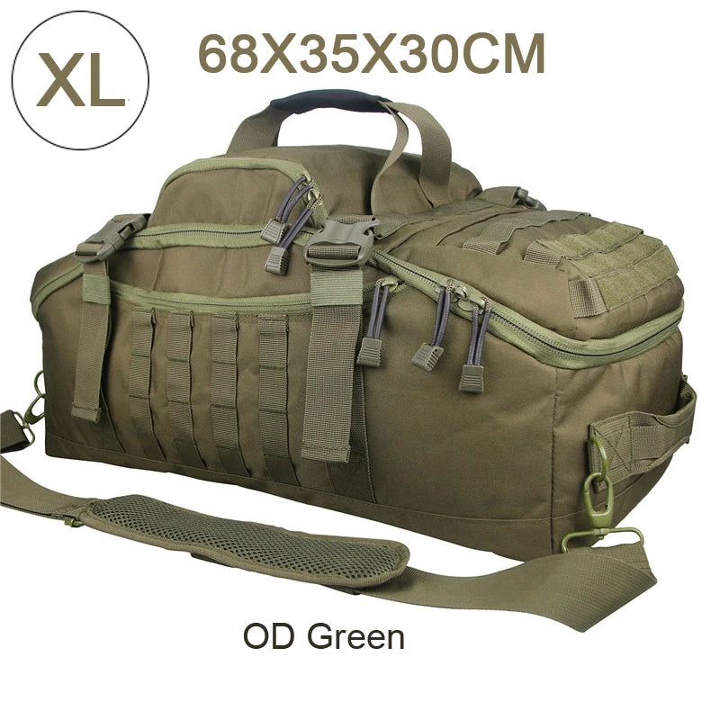 QCN Molle Tactical Travel Bag Gym Fitness Duffle Backpack