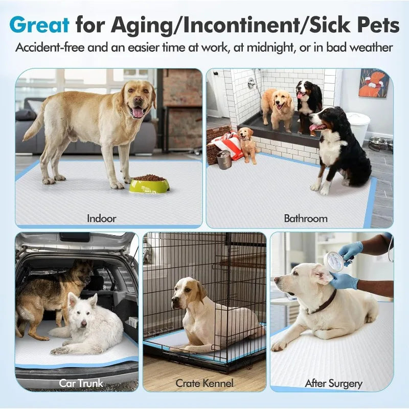 4XL 36 Inch by 36 Inch Thicken Heavy Absorbency Dog Pee Pad Extra Large Jumbo Disposable Polymer Quick Dry No Leaking