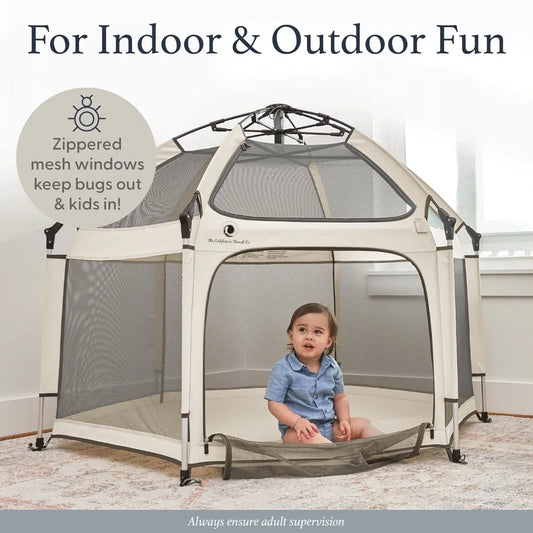 Indoor Outdoor Baby Playpen Foldable Tent With Canopy