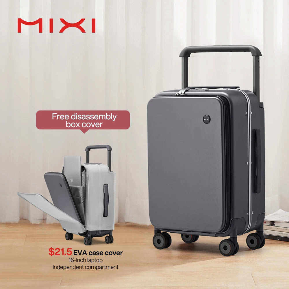 Mixi 2024 New Design Wide Handle Carry On Luggage 20 Inch