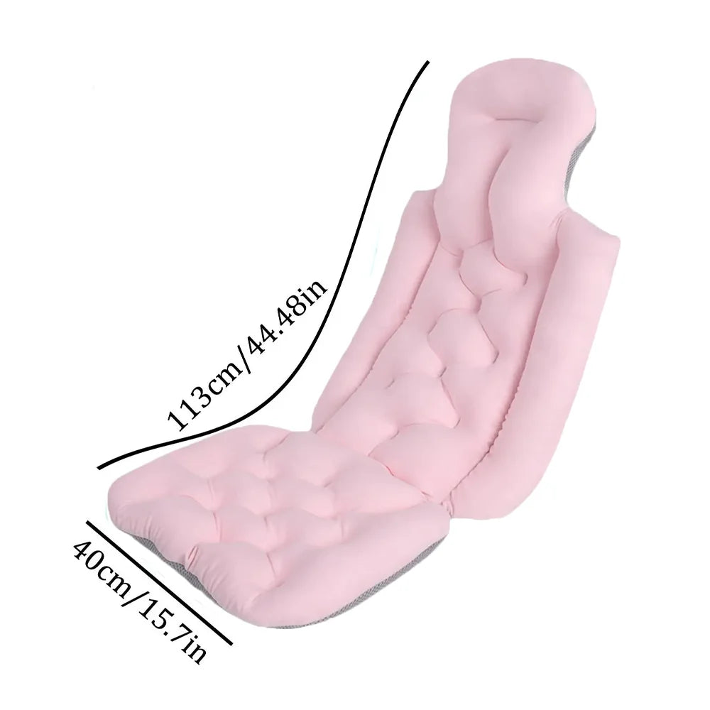 Bath Pillow Full Body Spa Cushion Non Slip Folding Bath Mat