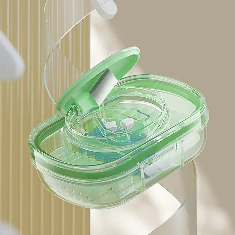 Hign-concerned Seven-Day Pill Organizer with Large Capacity Portable Case