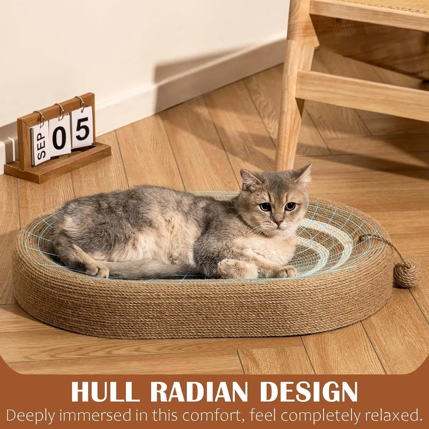 Guangdong Cat Scratching Bed 3 in 1 Oval Sisal Sofa