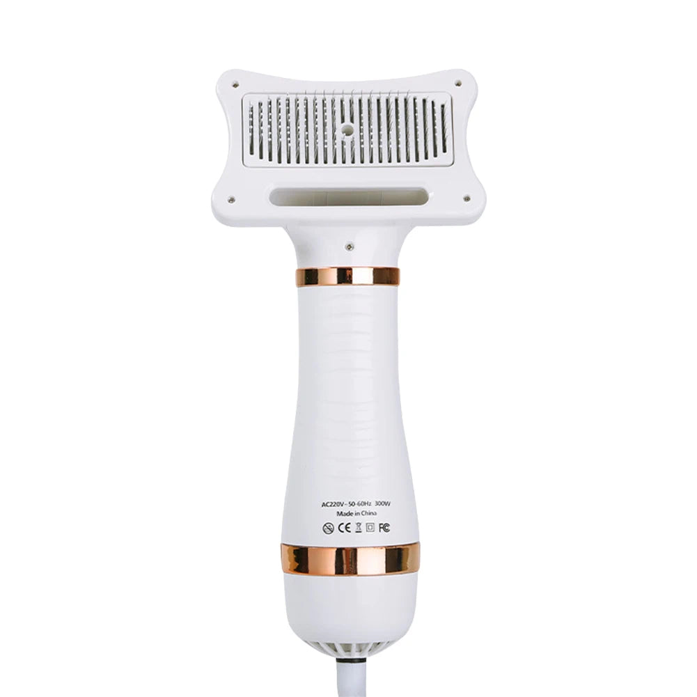 2 In 1 Portable Cat Grooming Brush Low Noise Dog Hair Dryer Comb Pet Hair Removal Dust Proof Grooming Tool for Small Medium Large Dogs Cats