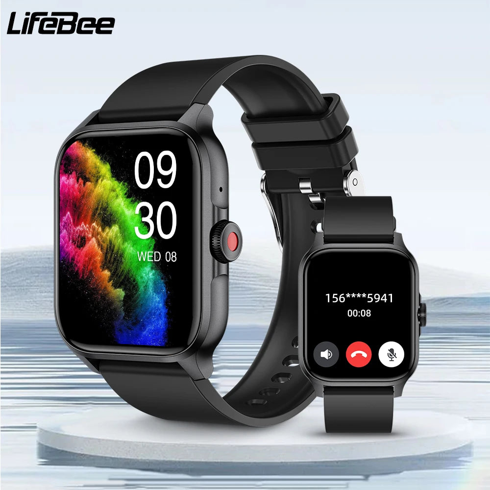 LIFEBEE 1.85 Inch Smartwatch for Men and Women with Call Function Activity Fitness Tracker Sleep Monitor Calorie and Step Counter Sports Running