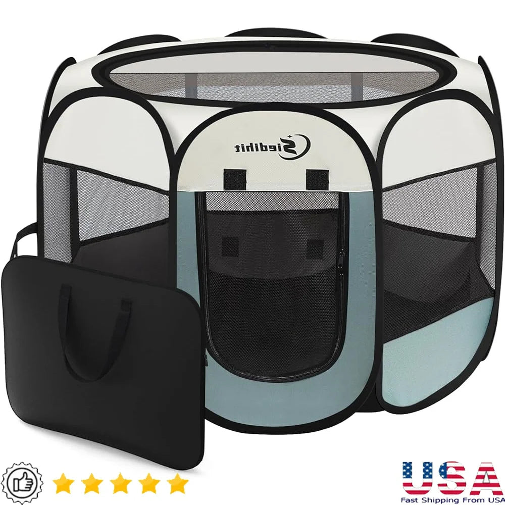 High Concerned Portable Pet Playpen Indoor Outdoor Kennel