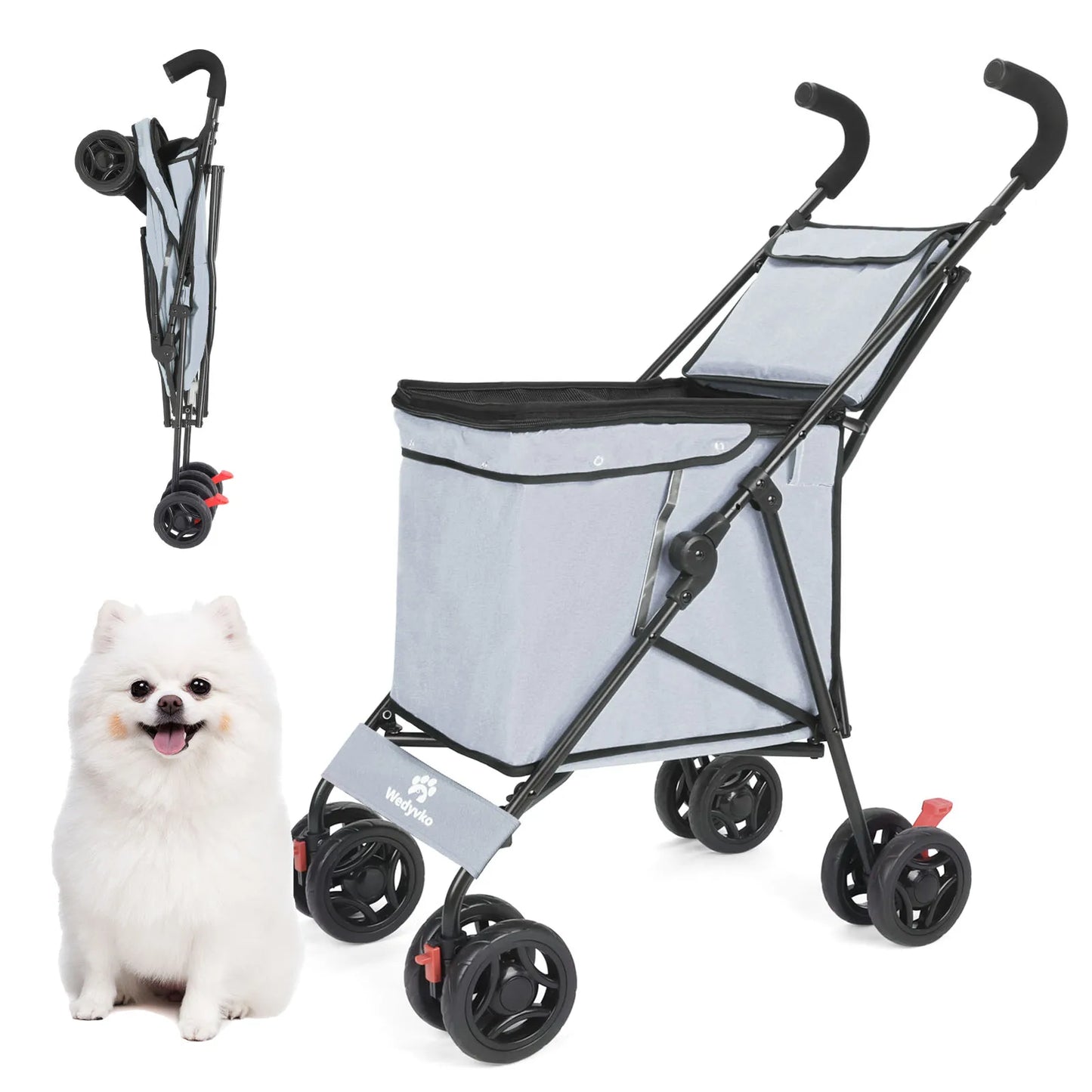 Multifunctional Folding Portable Cart Durable Lightweight Market Trolley Pet Stroller for Picnic
