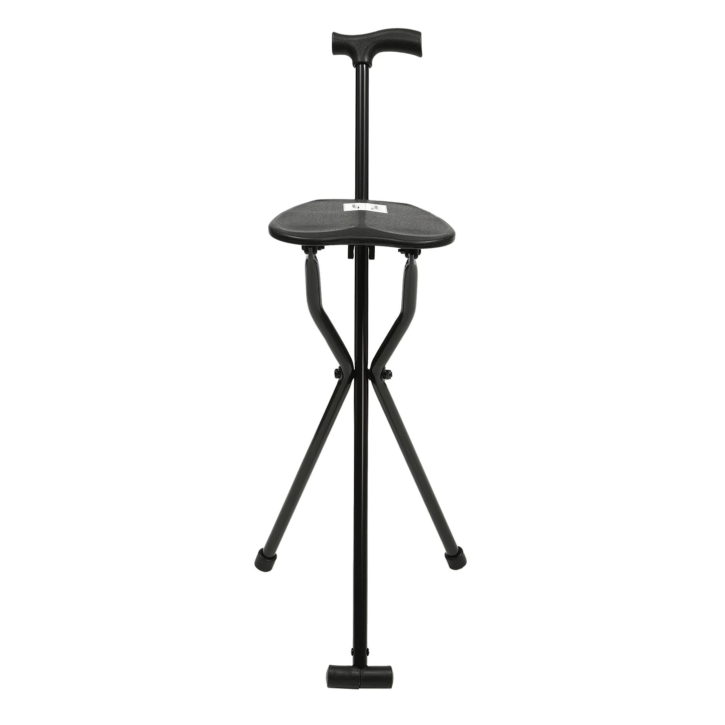 Walking Stick Cane Chair Folding Seat Tripod Stool Elderly Aid Portable 35.4 Inch Tall