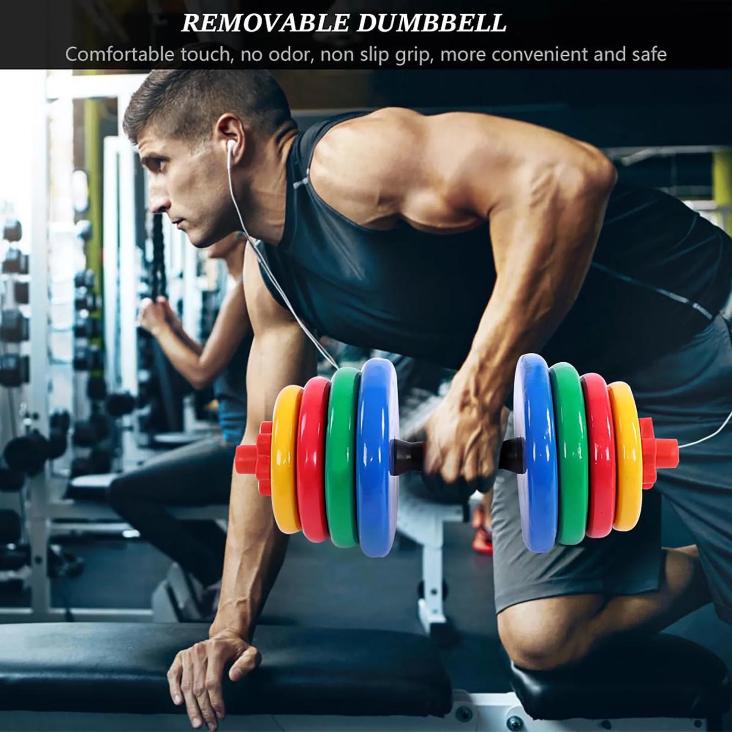 Colorful Removable Non Slip Grip Dumbbell for Home Weight Lifting and Fitness Training