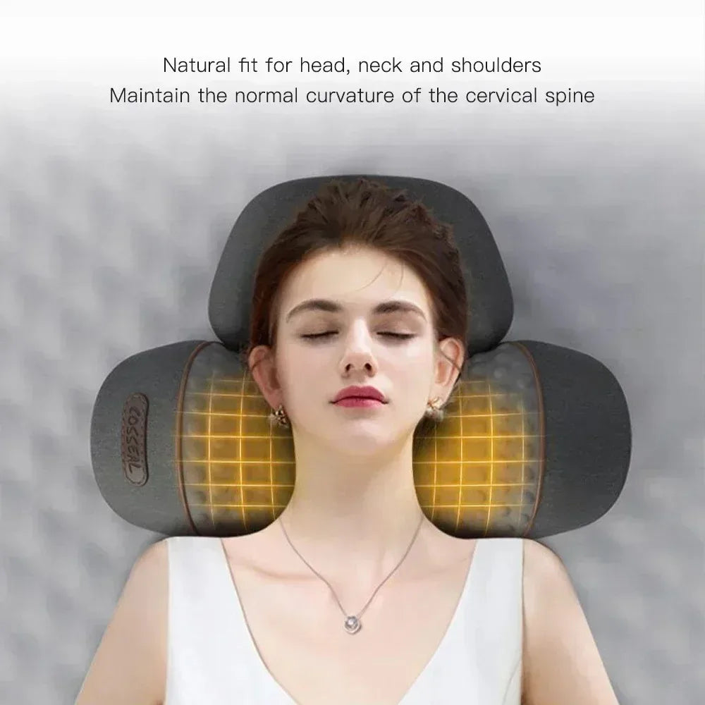 Okayso Electric Neck Massager Cervical Pillow Traction Heat
