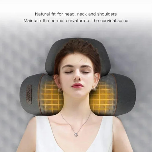 Okayso Electric Neck Massager Cervical Pillow Traction Heat