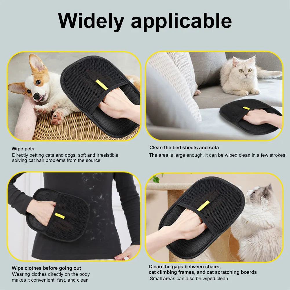 Pet Grooming Equipment Gloves Deshedding Glove Pet Hair Remover Glove for Dog Cat Rabbit with Long Short Curly Hair