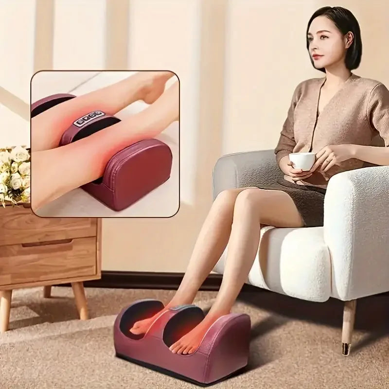 Foot Massage Machine Electric Heating Foot Kneading Leg Massager Home Relaxation Gift for Christmas and Valentine's Day