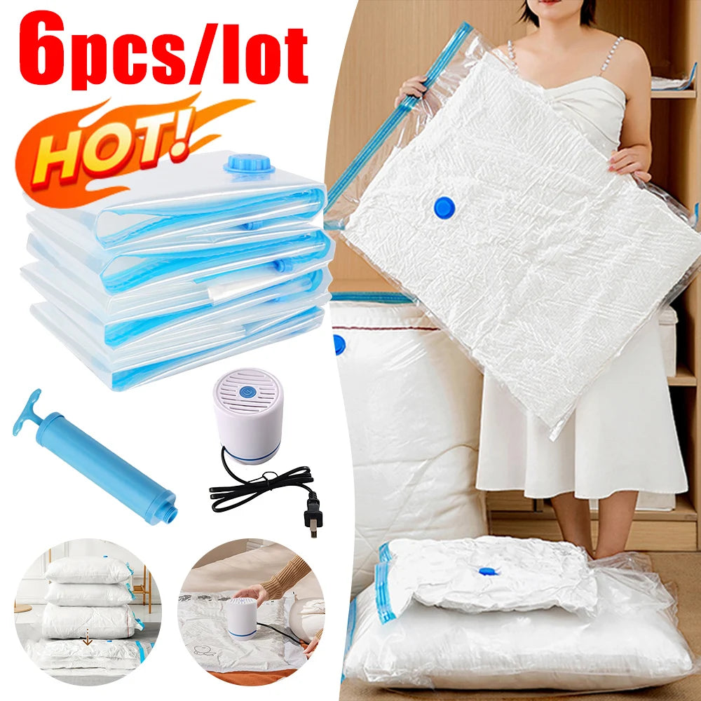 Folding Vacuum Storage Bags For Clothes Blankets Pillows