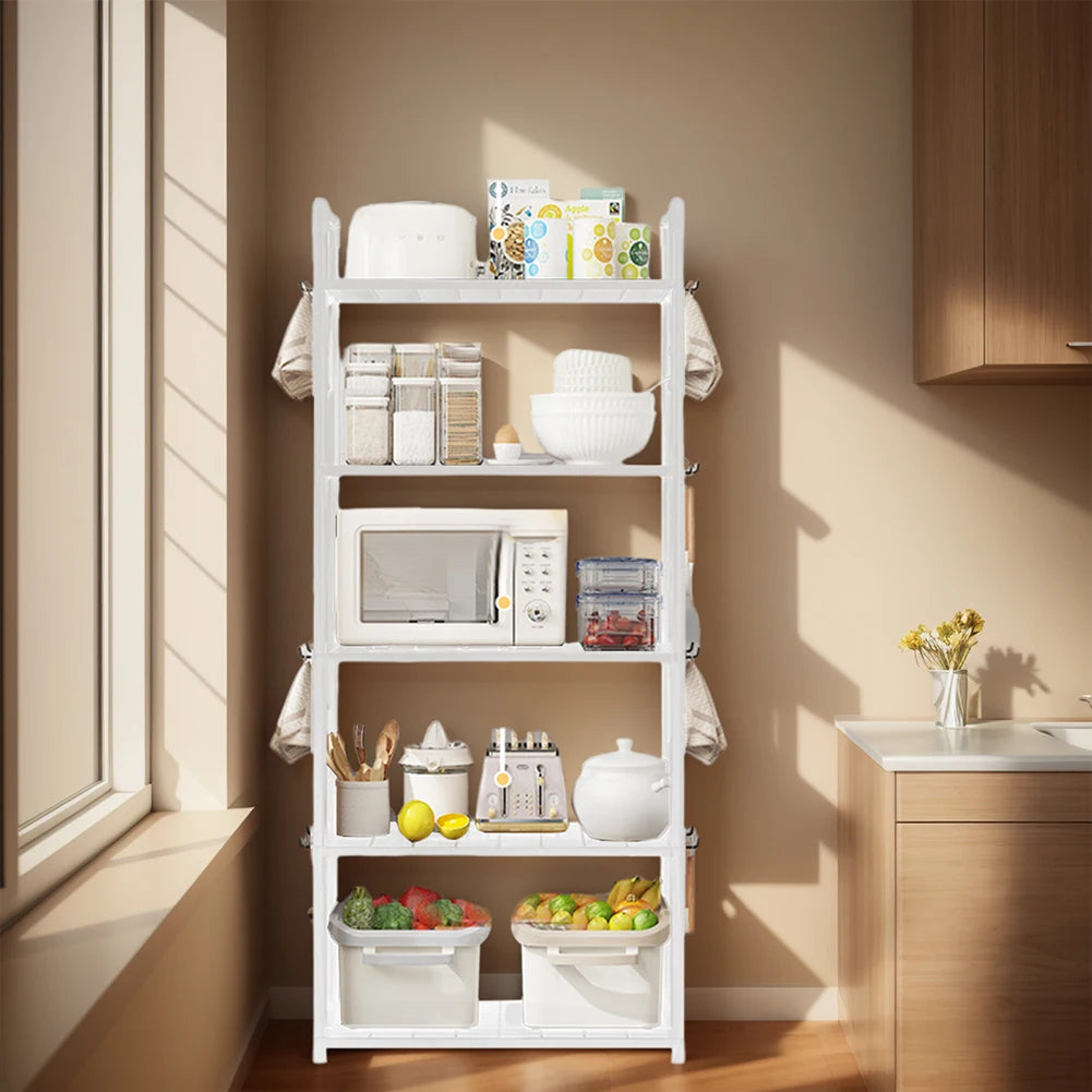 Shunmaii 5 Tier Adjustable Storage Shelves For Kitchen Pantry