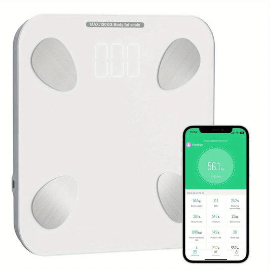 Smart Scale Weight Analyser with App 400 Pounds Battery Powered Daily Weight Tracking Essential Tool for Home Use