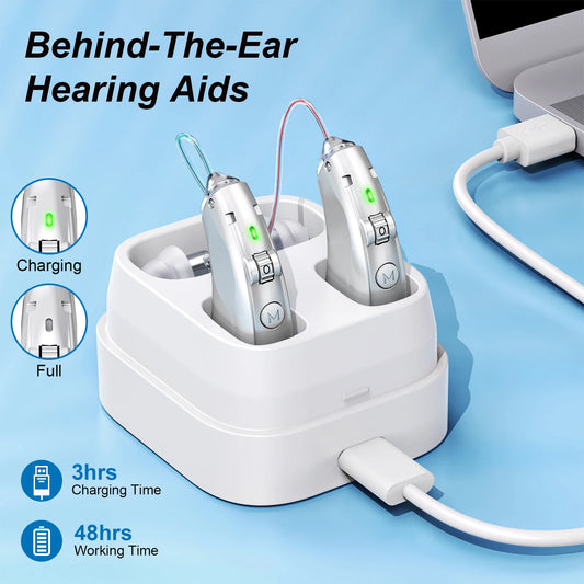 Behind The Ear Hearing Aids Portable Invisible Amplifiers For Elderly