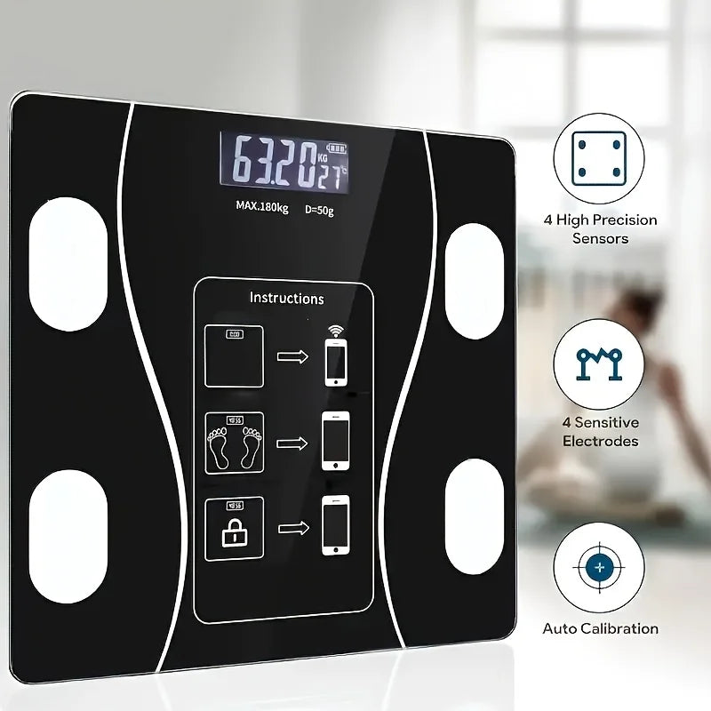 Intelligent Digital Body Scale With Backlit LED Display Weighs Up To 400 Pounds Ideal For Weight Management And Fitness