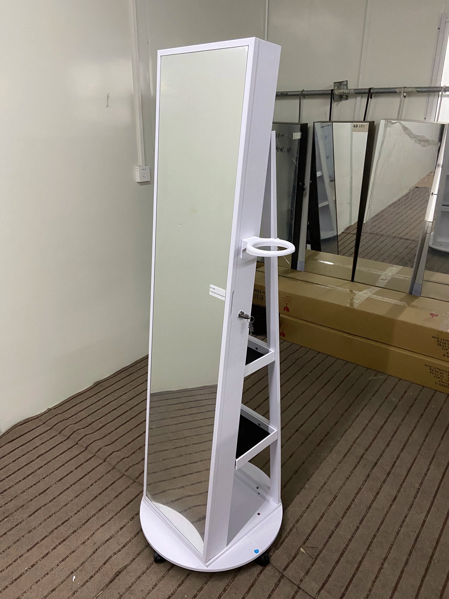 Full Length Mirror With 360 Rotating Jewelry Armoire