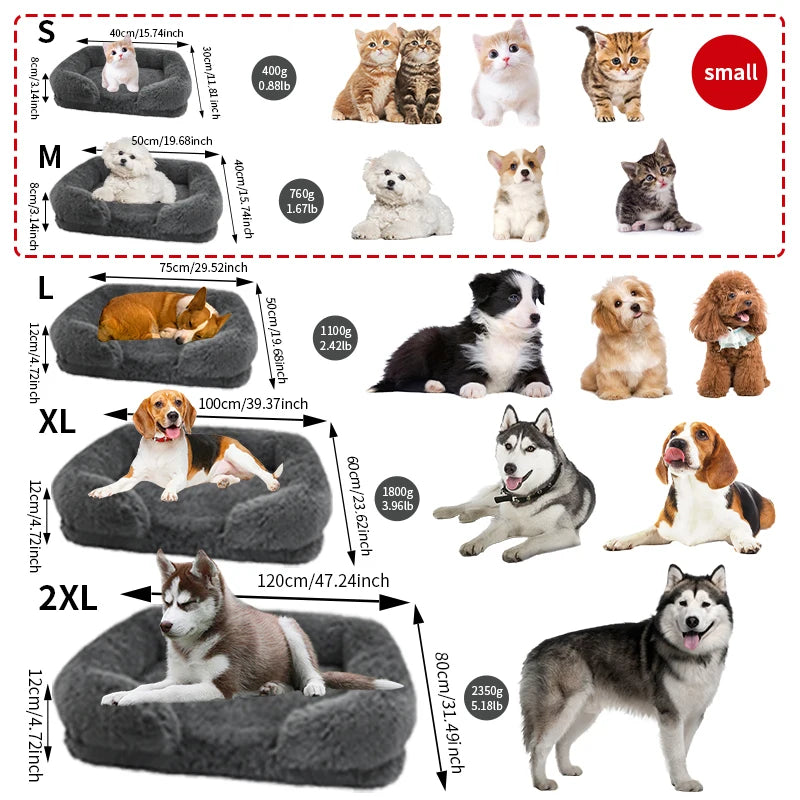 Jiangsu Thickened Orthopedic Dog Bed With Egg Sponge And Easy To Remove Washable Plush Cover