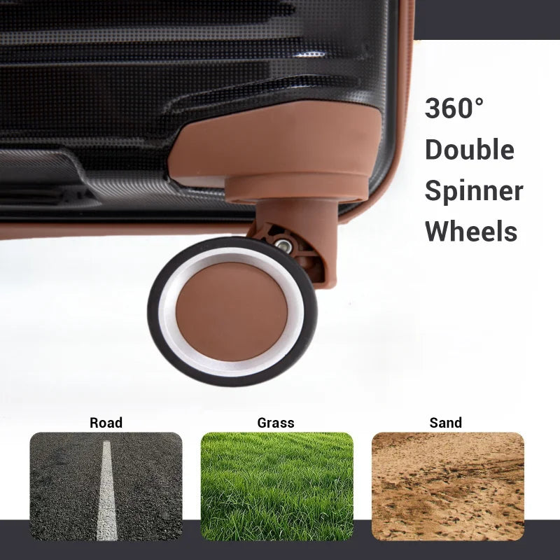 TravelhouseCN 3 Piece Luggage Set Spinner Wheels TSA Lock