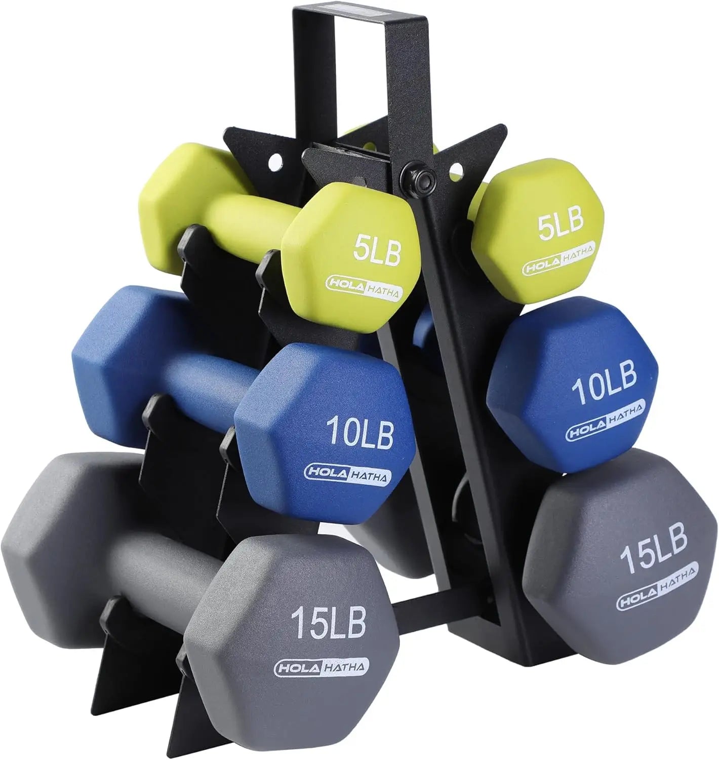 Neoprene Dumbbell Set With Rack For Home Strength Training