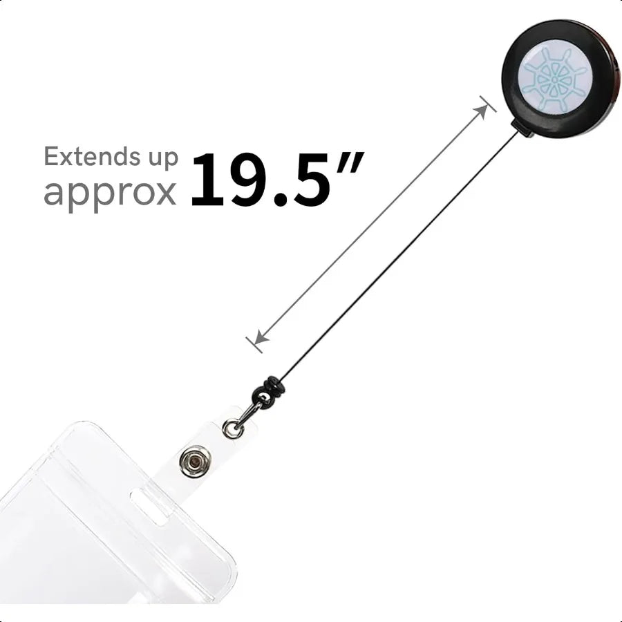 Retractable Waterproof Lanyard with ID Badge Reel Holder and Detachable Buckle for Ship Key Cards and Cruise Essentials