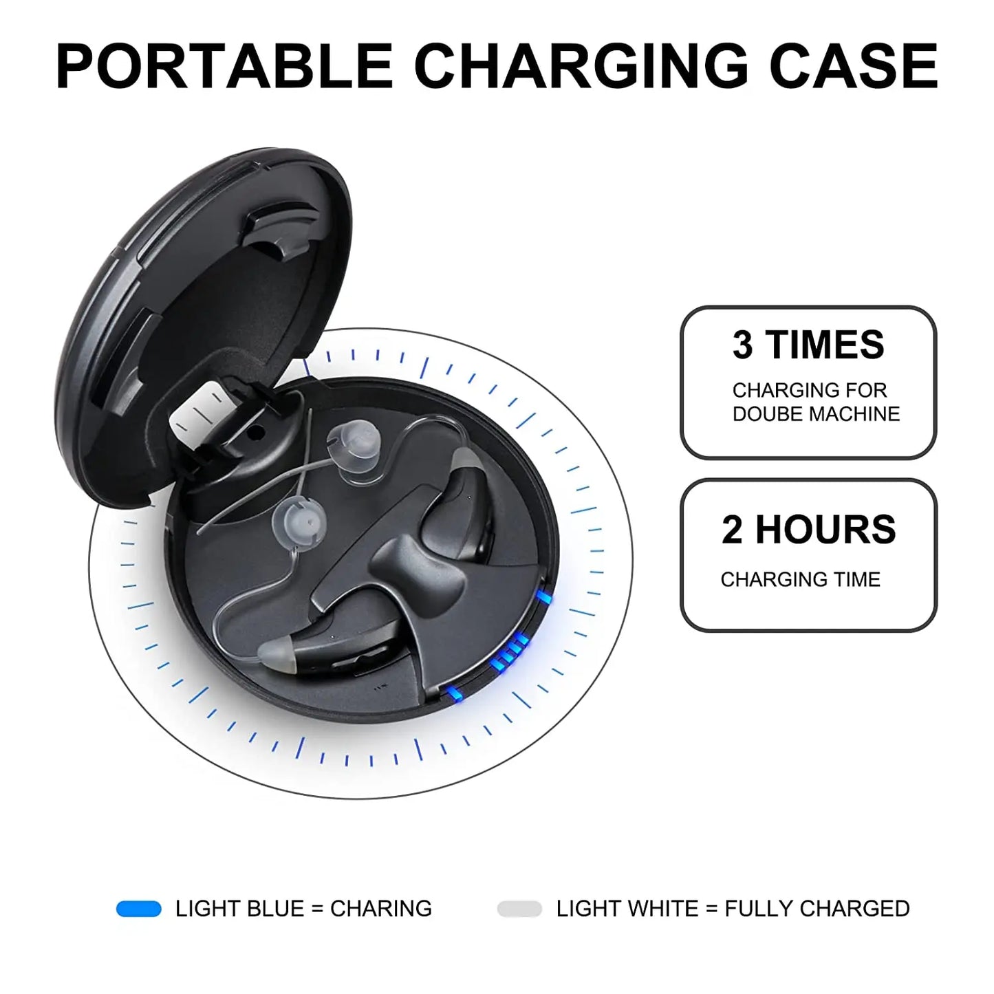 JINGHAO Digital Hearing Aids Rechargeable Invisible BTE Hearing Loss Sound Device for Elderly