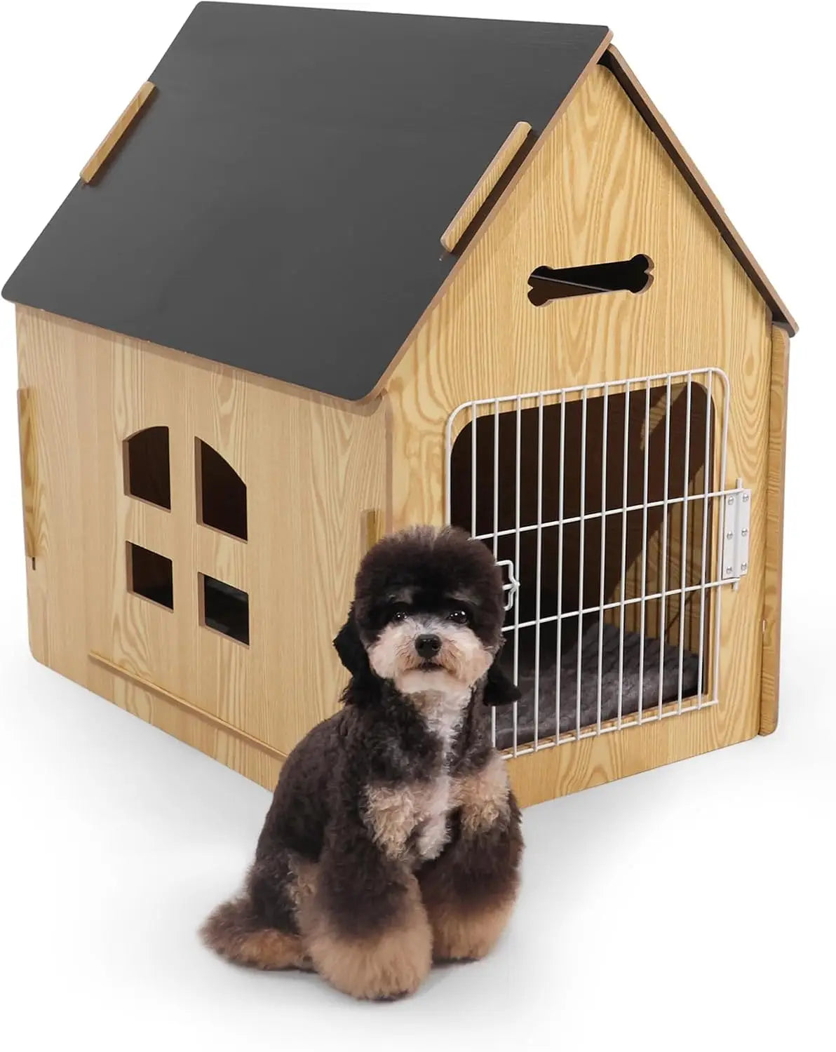 High Concerned Indoor Dog House For Small Pets Cozy Wood