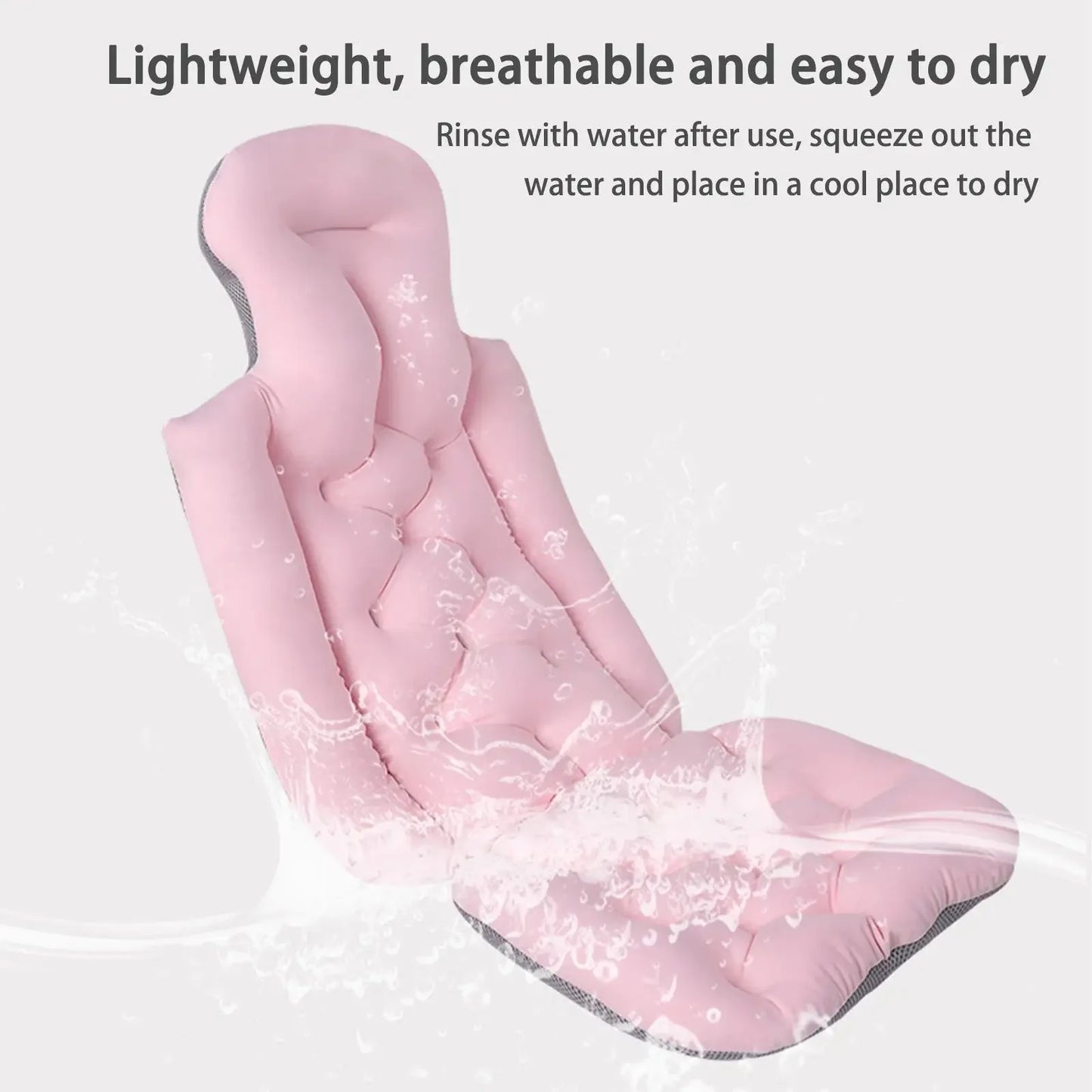 Bath Pillow Full Body Spa Cushion Non Slip Folding Bath Mat