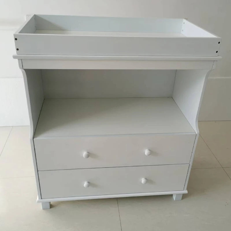 Baby Changing Table Dresser With 2 Drawers And Open Storage