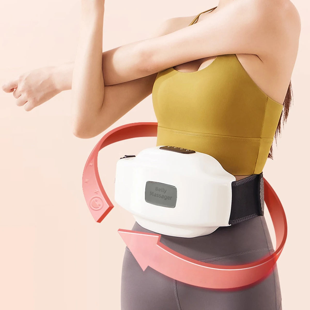 Stomach Massager Bian Shi Hot Compress Abdominal Massager Portable Charging Device Relief from Abdominal Discomfort