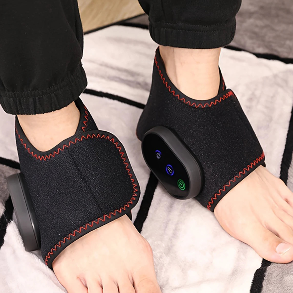 Rechargeable Ankle Massager Easy to Operate Intelligent Timing Vibration Temperature Sensing