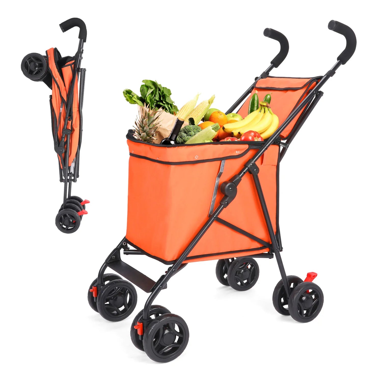 Multifunctional Folding Portable Cart Durable Lightweight Market Trolley Pet Stroller for Picnic