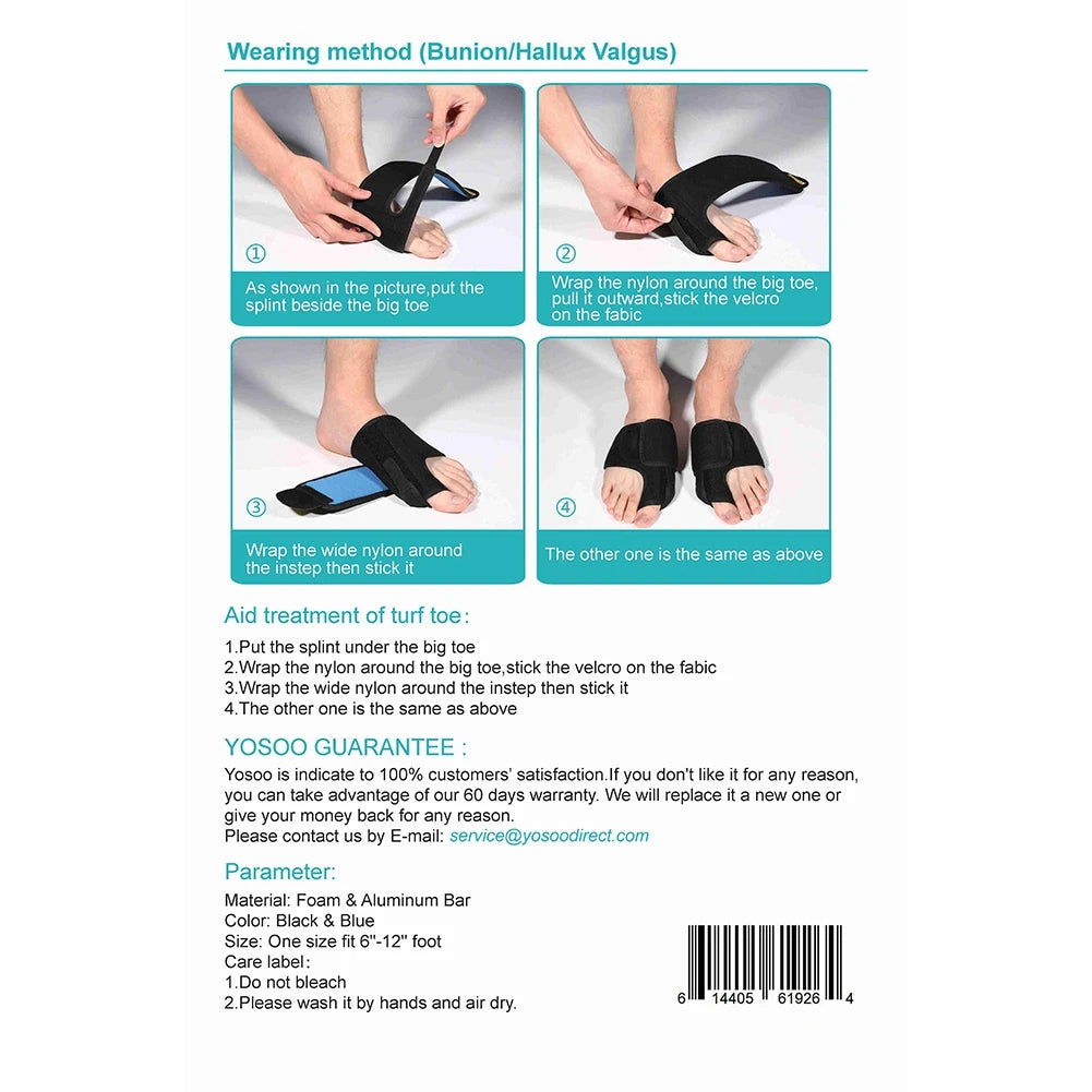 Bunion Correctors 1 Pair Adjustable Soft Bunion Splints Brace Big Toe Correction Straighteners Separators